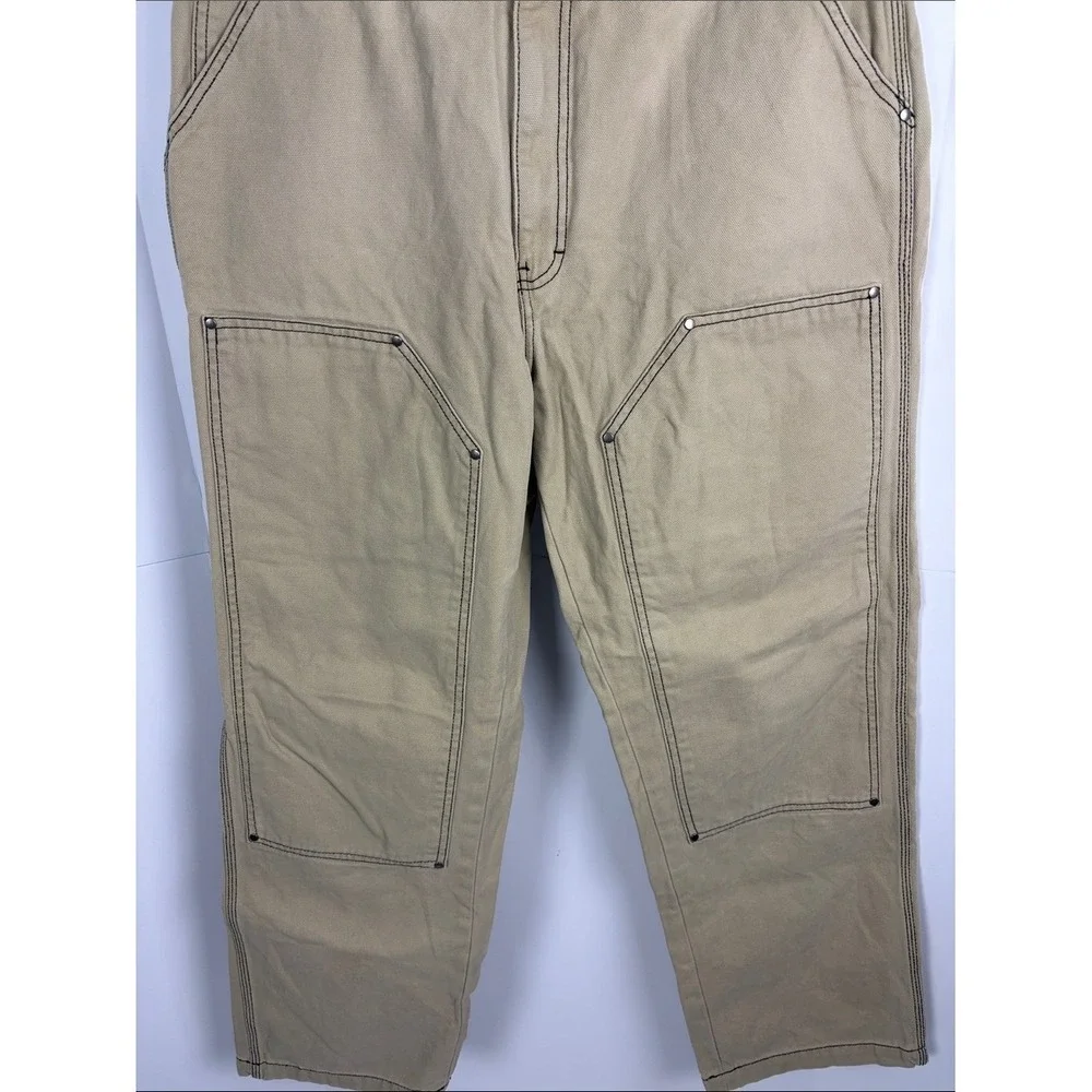 Dickies Khaki Canvas Carpenter Utility Work Pants 36x32